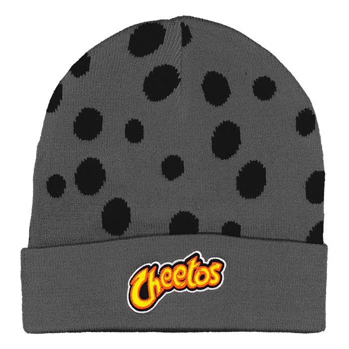 Grey Cheetos Knit Cuffed Toque