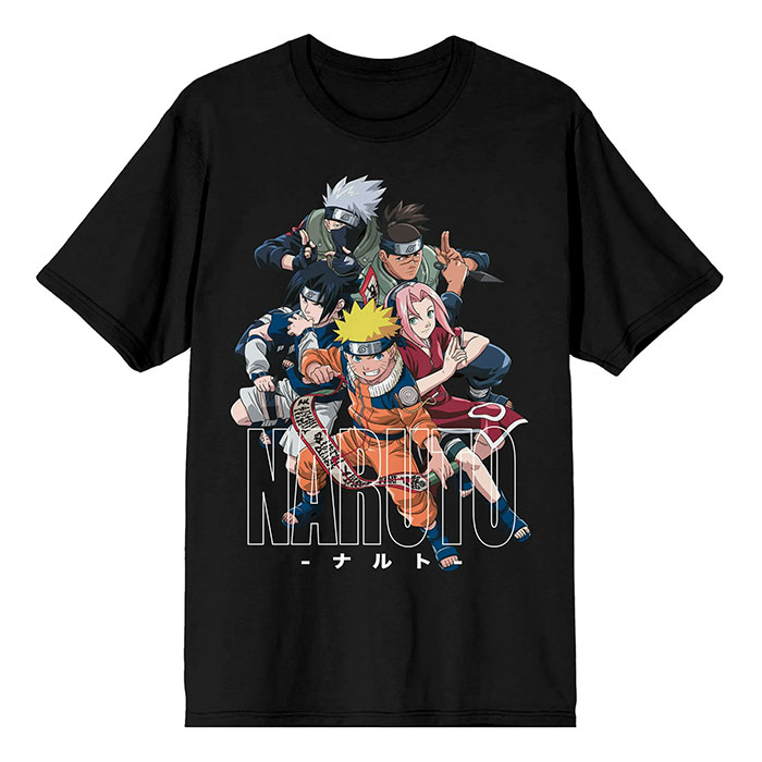 Adult Short Sleeve Black Naruto Masashi Kishimoto Graphic T-Shirt