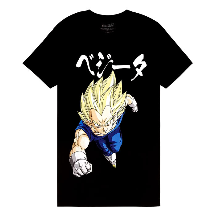 Adult's Black Short Sleeve Vegeta Dragonballz Graphic T-Shirt 