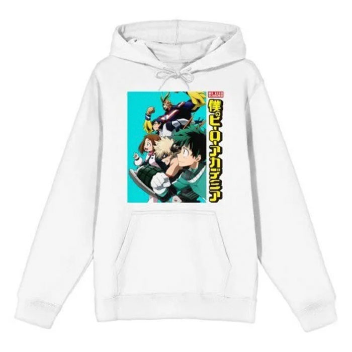 Unisex White Anime Series My Hero Academia Graphic Hoodie