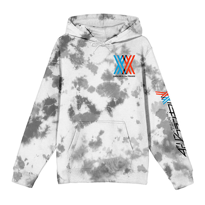 Unisex White Tie & Dye XX Darling in the Franxx Academia Graphic Hoodie