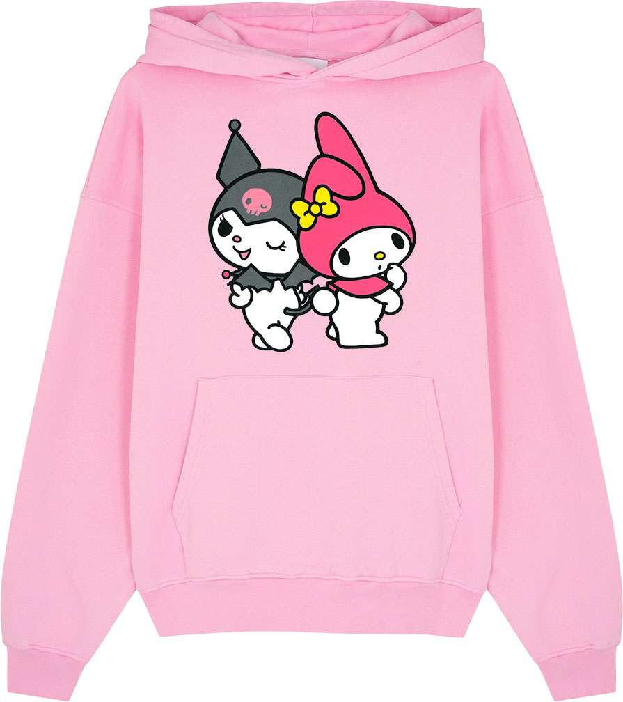 Women's Pink My Melody Kuromi Graphic Hoodie