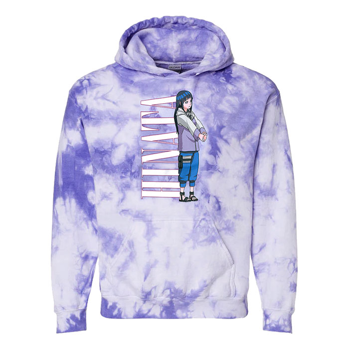 Men's Purple Tye &Dye Anime Series Hinata Graphic Hoodie