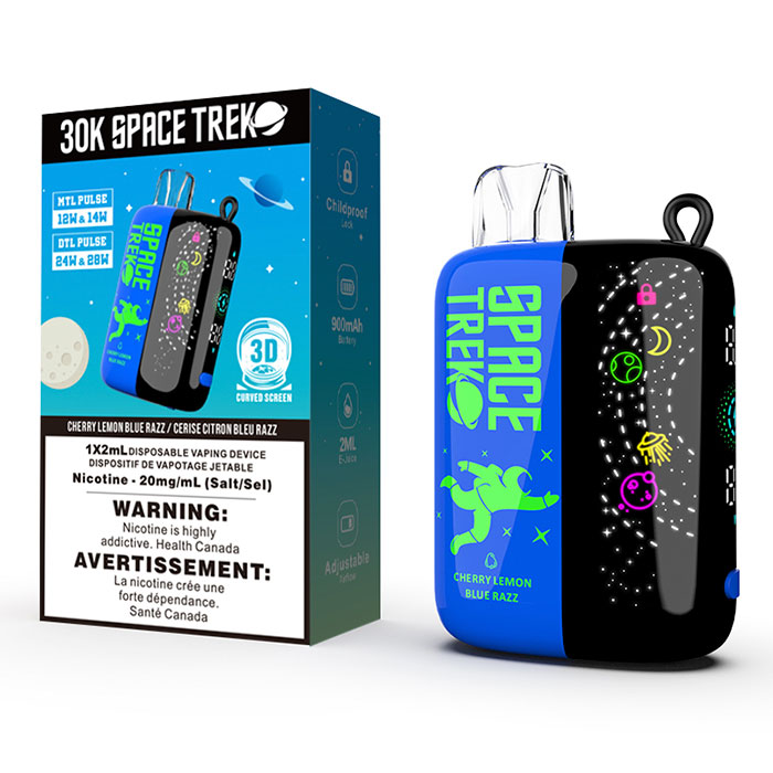 Cherry Lemon Blue Razz Space Trek 30000 Puffs Disposable Vape Ct 5