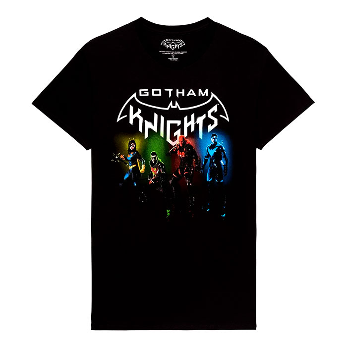 Men's Short Sleeves Black Gotham Knights Graphic T-Shirt