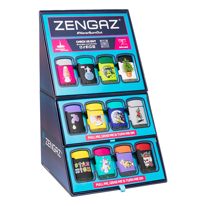 Stay High Space Danger Zengaz 5-B Cube Lighter Display Of 48