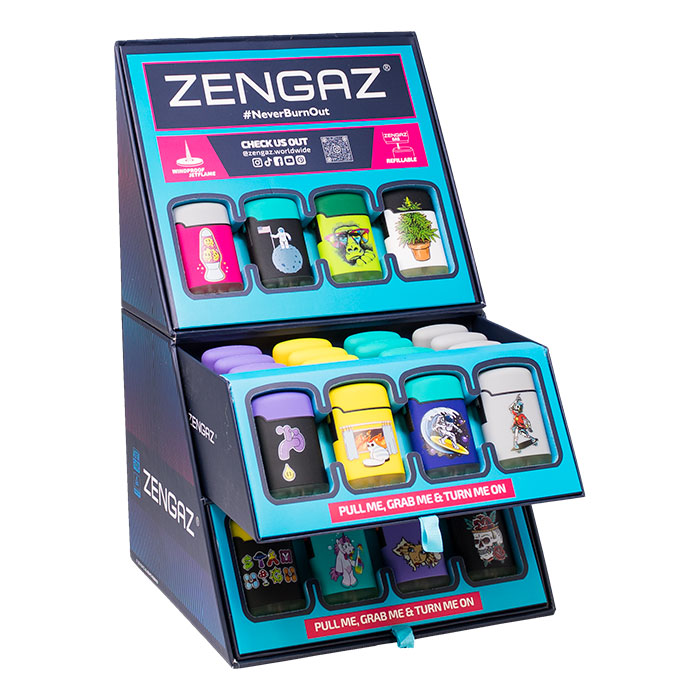 Stay High Space Danger Zengaz 5-B Cube Lighter Display Of 48