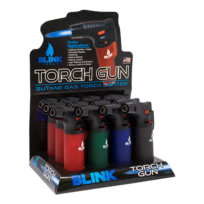 Blink Torch Gun Butane Gas Lighter Display Of 12