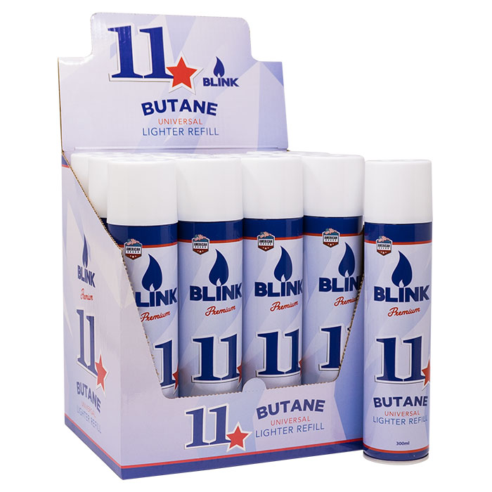 Blink Premium 11x 300ML Premium Butane Display of 12