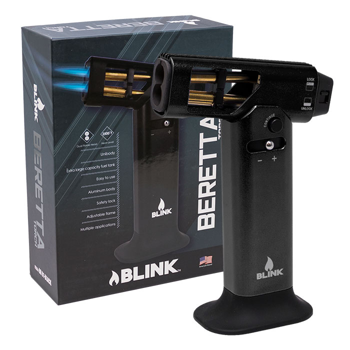 Black Blink 7 Inches Beretta Torch Lighter