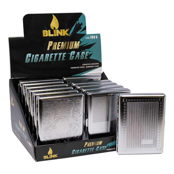 Blink Premium Fits 100's Cigarette Case Display of 12