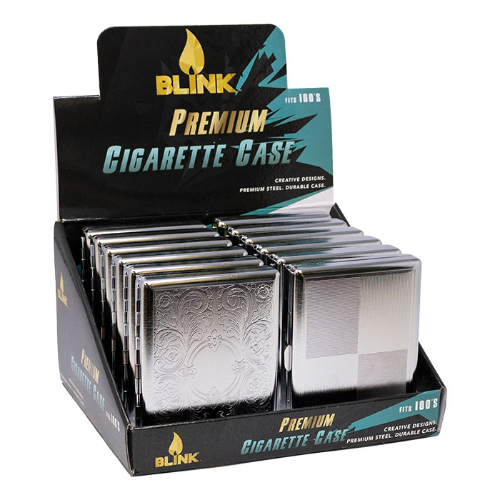 Blink Premium Fits 100's Cigarette Case Display of 12