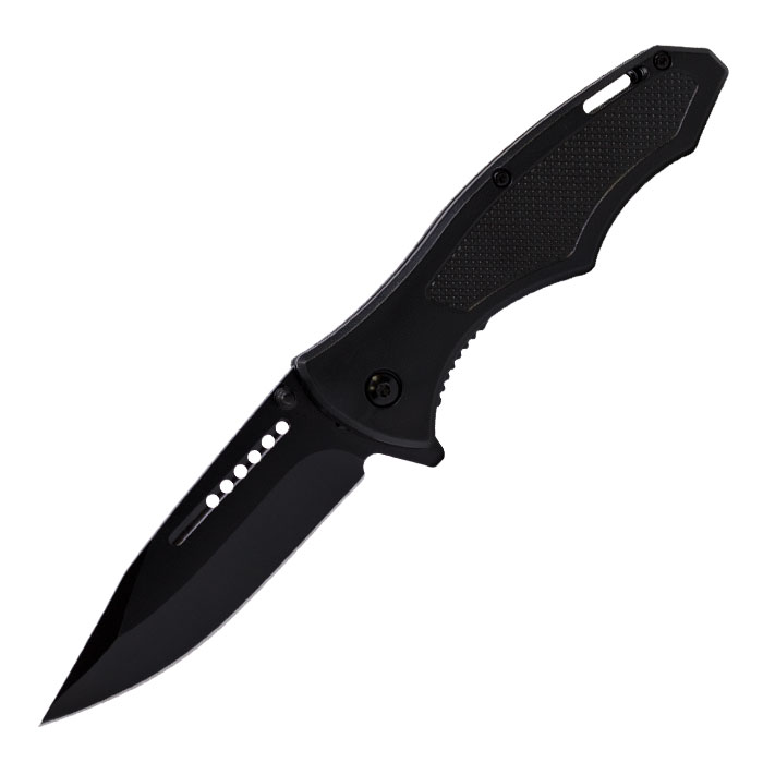 Black & White Monster Solid Foldable Pocket Knife by Perucci