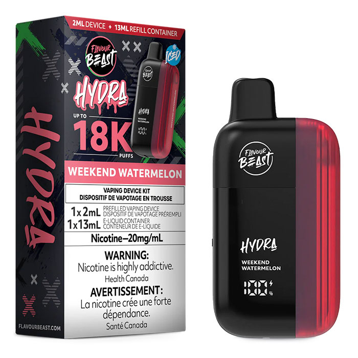 BC Compliance-Weekend Watermelon Flavour Beast Hydra Disposable Vape Ct 5-discription