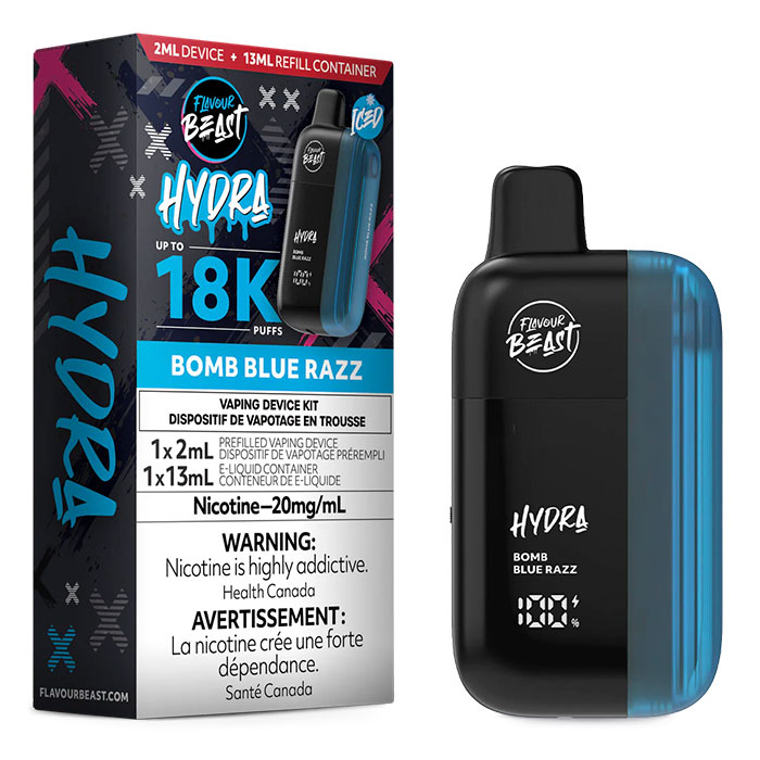 BC Compliance-Bomb Blue Razz Flavour Beast Hydra Disposable Vape Ct 5-discription