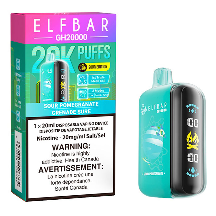 (Stamped) Sour Pomegranate Elfbar GH20000 Puffs Disposable Vape Ct-5