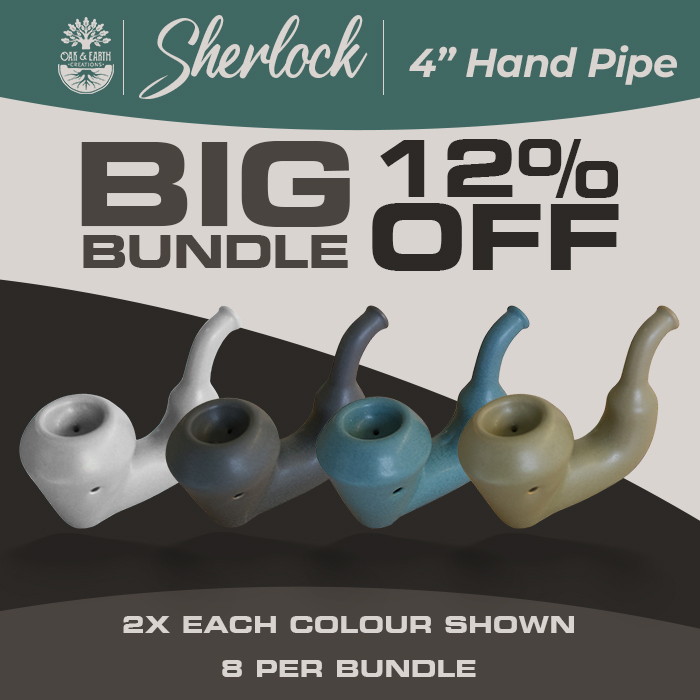 Assorted Sherlock Pipe by Oak and Earth Deal of 8 