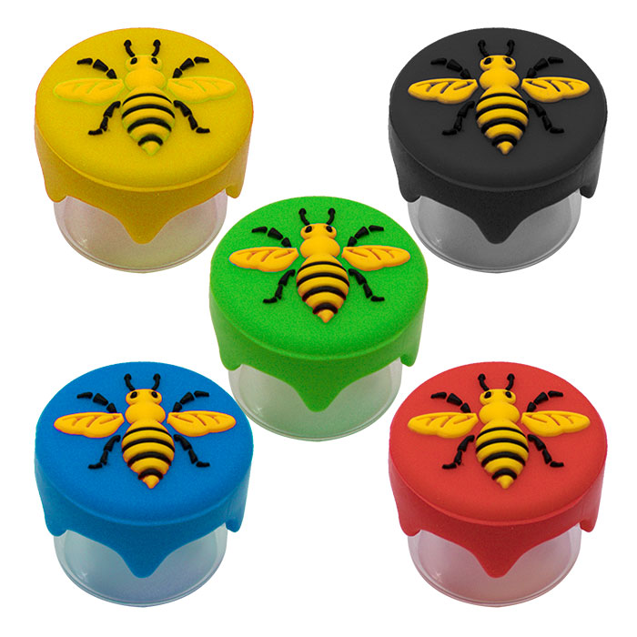 MCI Bees Bzz Silicone and Glass Container 23mm Box Of 30 Pcs