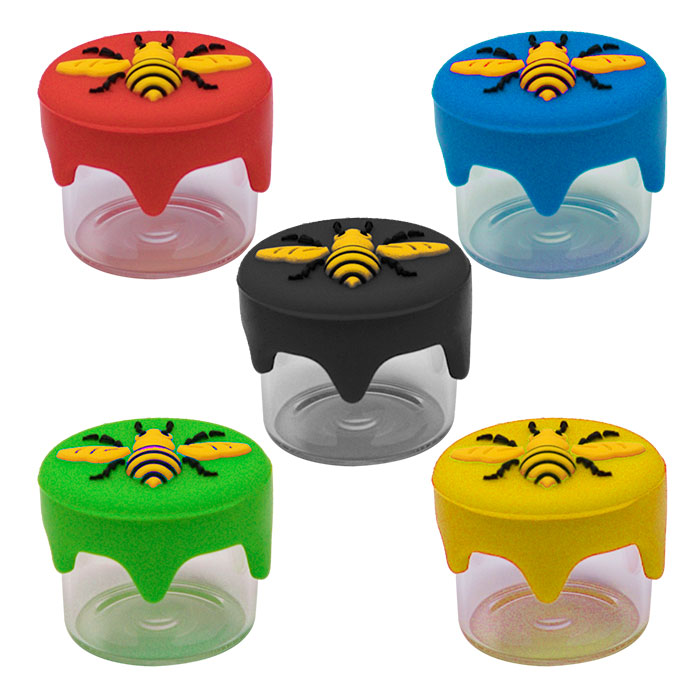 MCI Bees Bzz Silicone and Glass Container 23mm Box Of 30 Pcs