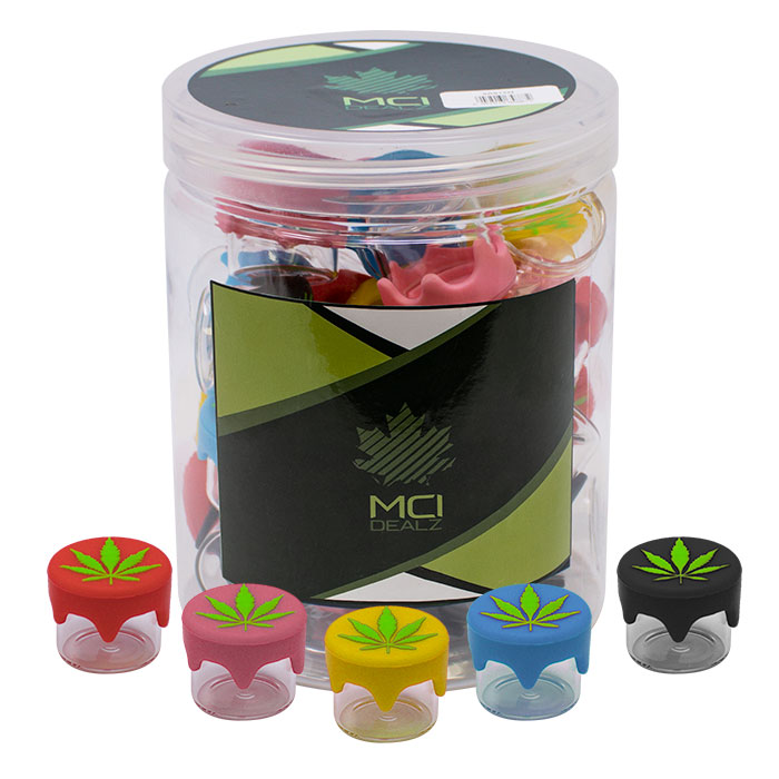 MCI High Leaf Silicone and Glass Container 23mm Box Of 30 Pcs