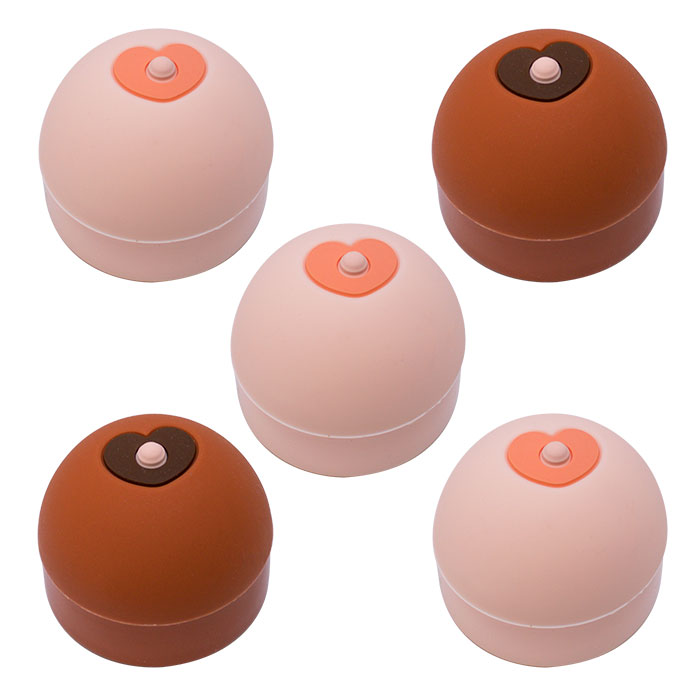 MCI Flawless Boobies Silicone and Glass Container 32mm Box Of 30 Pcs