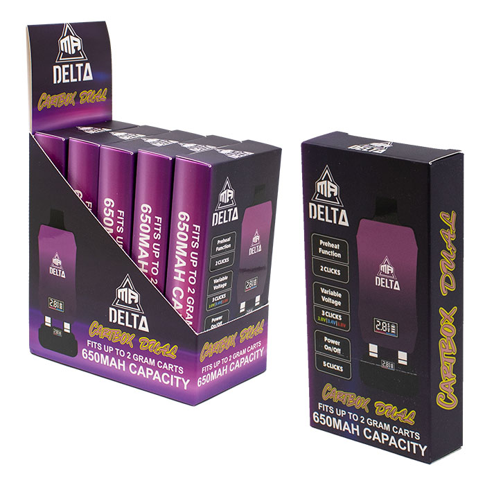 Purple Mr Delta 510 Battery Cartbox Dual Fits Upto 2 Gram Carts Ct-5