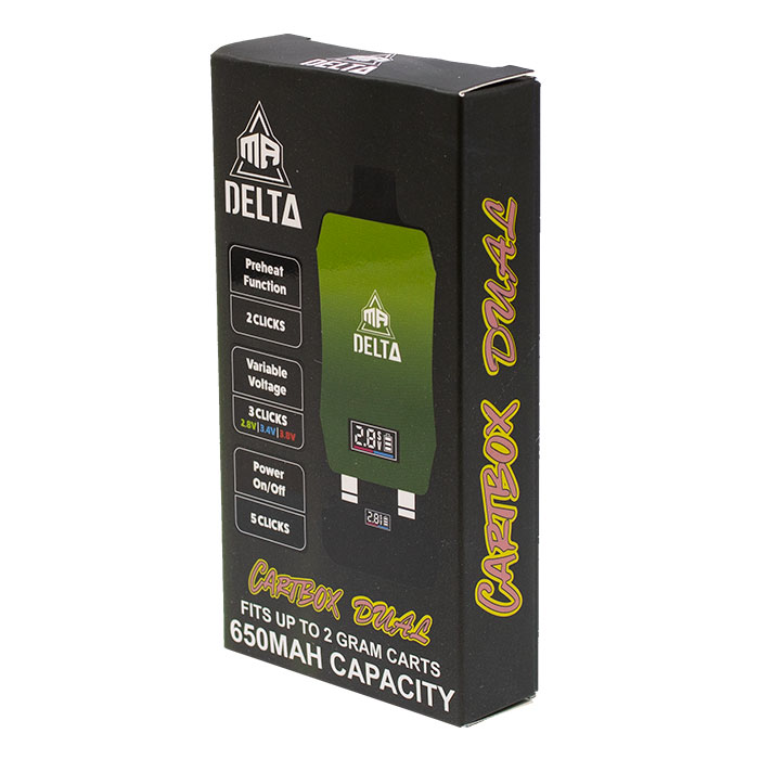 Green Mr Delta 510 Battery Cartbox Dual Fits Upto 2 Gram Carts Ct-5