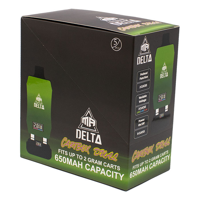 Green Mr Delta 510 Battery Cartbox Dual Fits Upto 2 Gram Carts Ct-5