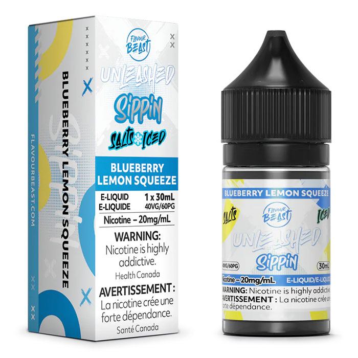 Blueberry Lemon Squeeze 20mg-mL Flavour Beast 30mL Unleashed Sippin' Series E-Juice