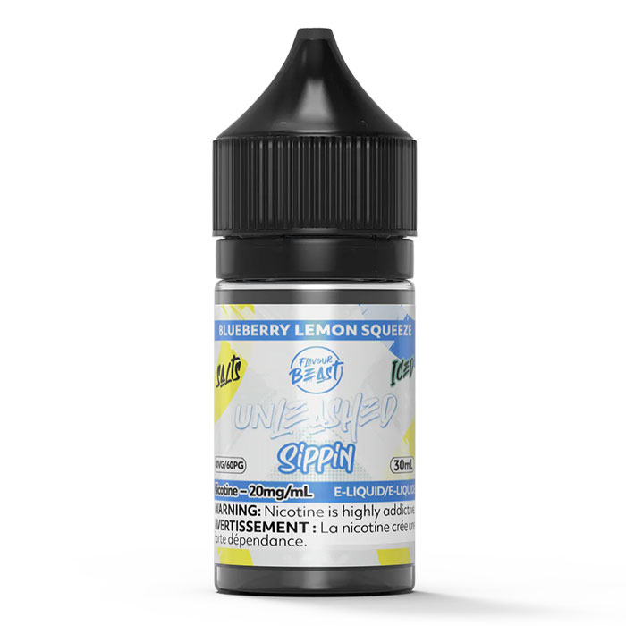 Blueberry Lemon Squeeze 20mg-mL Flavour Beast 30mL Unleashed Sippin' Series E-Juice