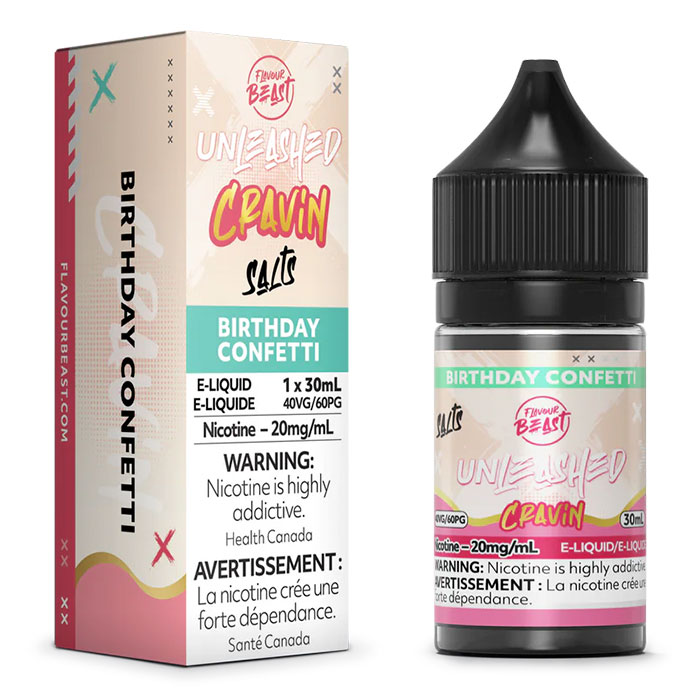 Birthday Confetti 20mg-mL Flavour Beast 30mL Unleashed Cravin' Series E-Juice