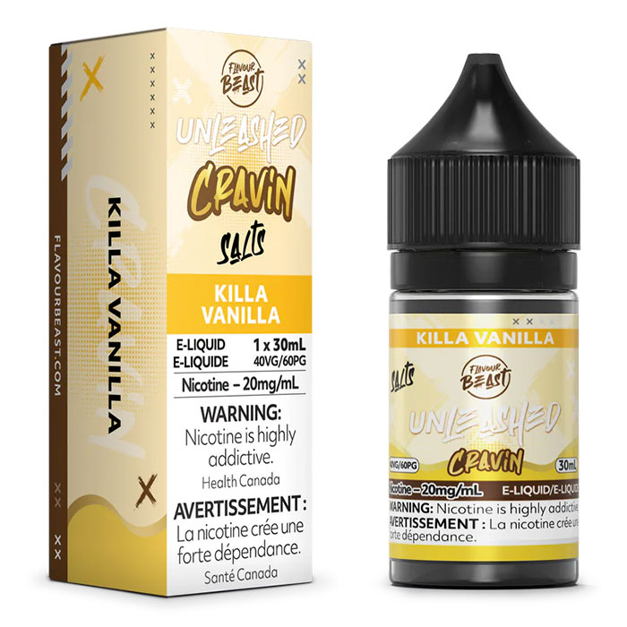 Killa Vanilla 20mg-mL Flavour Beast 30mL Unleashed Cravin' Series E-Juice