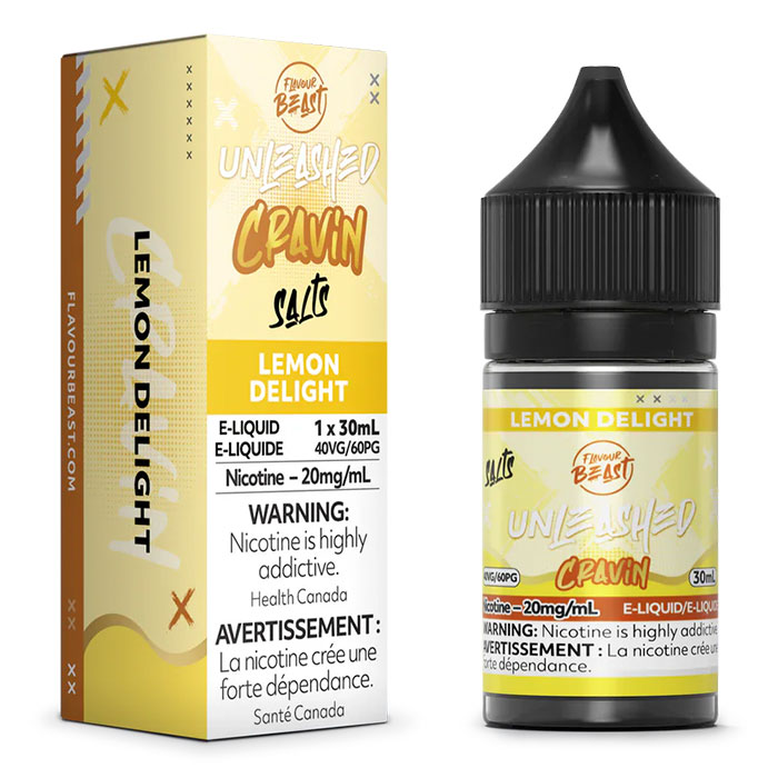 Lemon Delight 20mg-mL Flavour Beast 30mL Unleashed Cravin' Series E-Juice