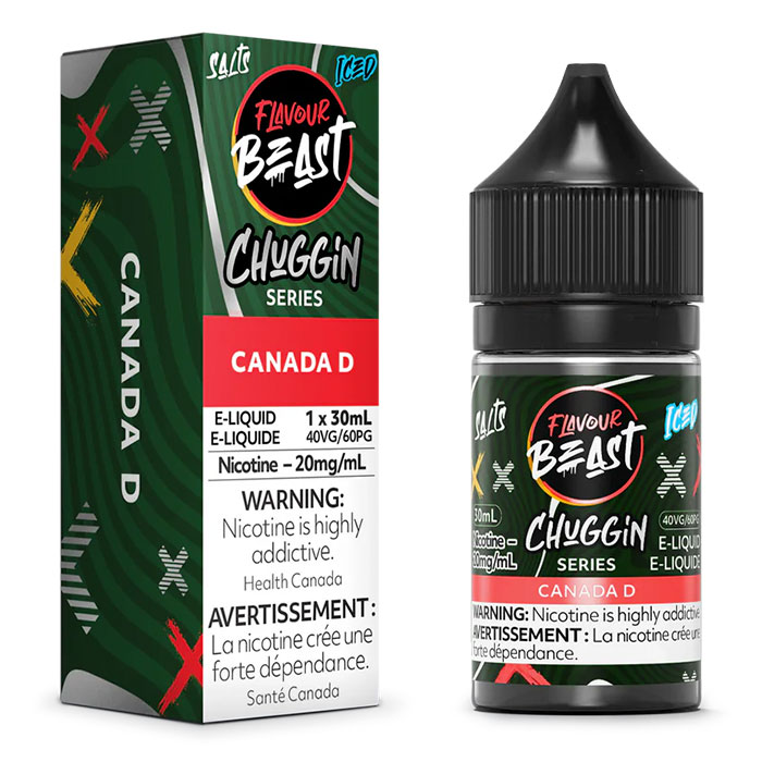 Canada D 20mg-mL Flavour Beast 30mL  Chuggin' Series E-Juice