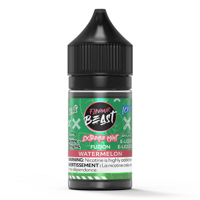 Watermelon 20mg-mL Flavour Beast 30mL Extreme Mint Fuzion' Series E-Juice