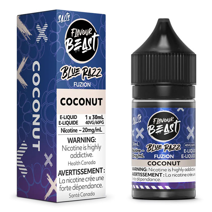 Coconut 20mg-mL Flavour Beast 30mL Blue Razz Fuzion' Series E-Juice