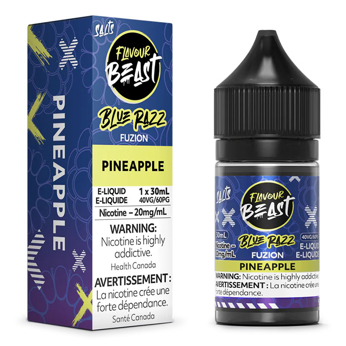 Pineapple 20mg-mL Flavour Beast 30mL Blue Razz Fuzion' Series E-Juice