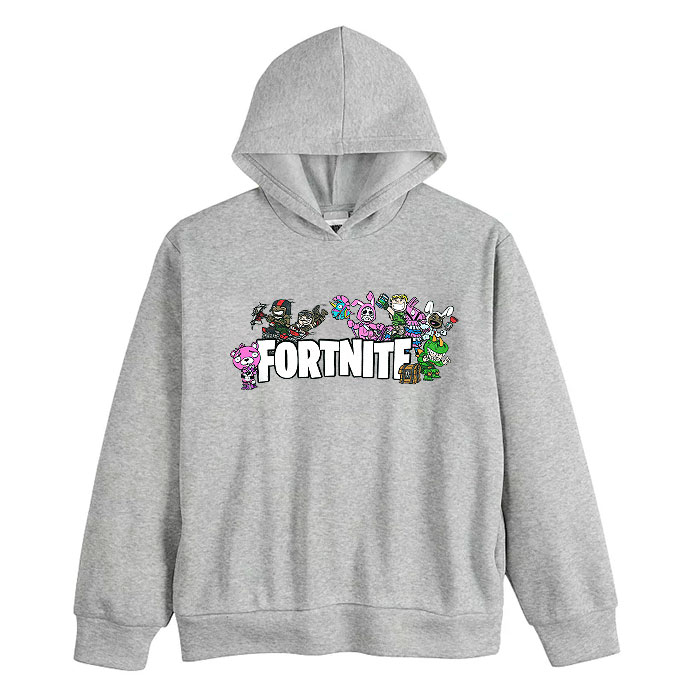 Cool Kids Grey Fortnite Logo Hoodie 