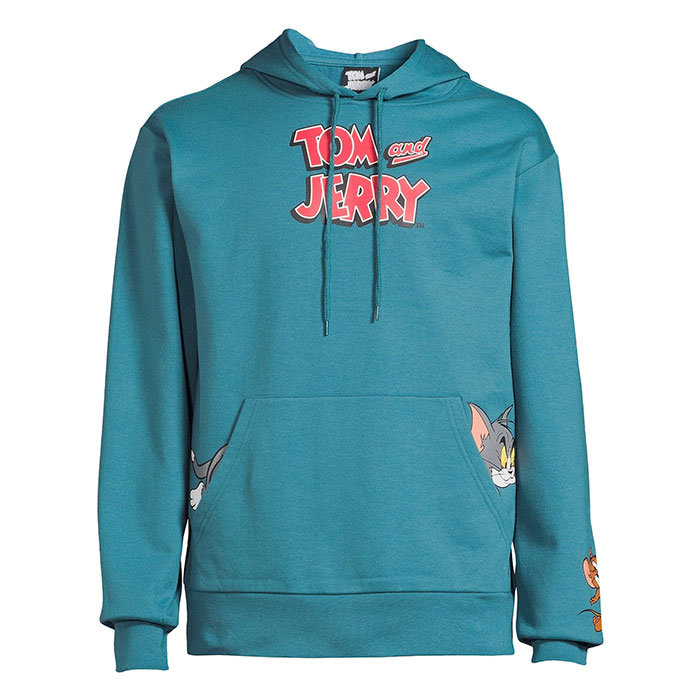 Unisex Teal Tom and Jerry Steal Game Hoodie