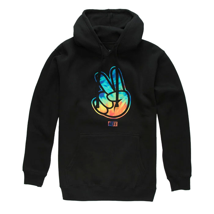 Men's Black Colorful Victory Neff Hoodie