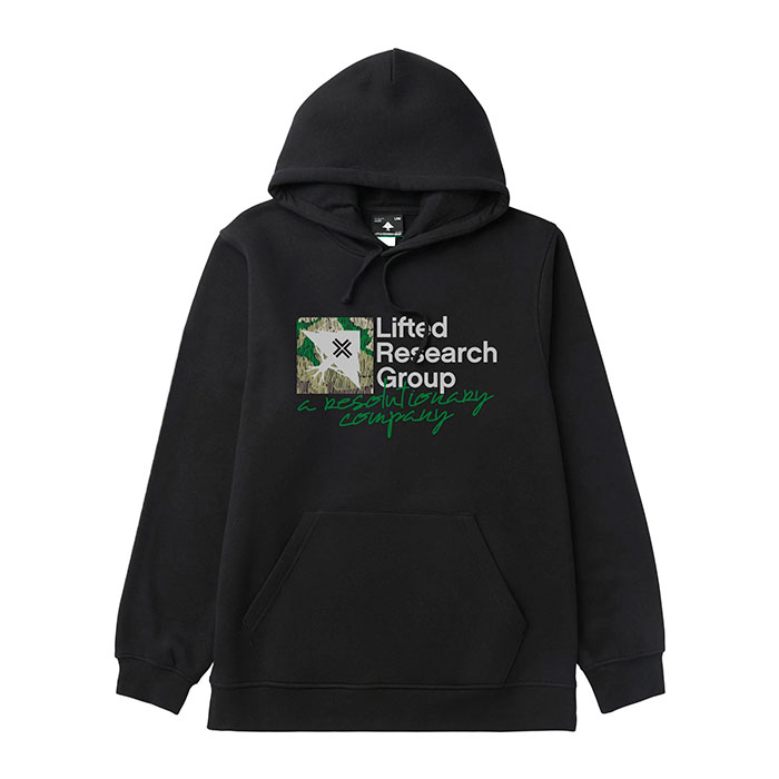 Men's Classic Black LRG a Revolutionary Company Slogan Hoodie