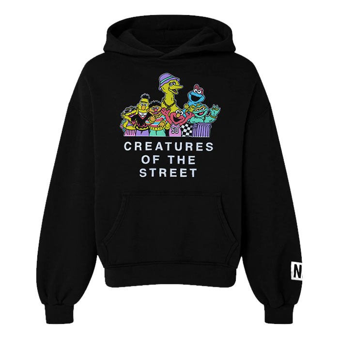 Unisex Black Same Street Creatures of the Street Graphic Hoodie