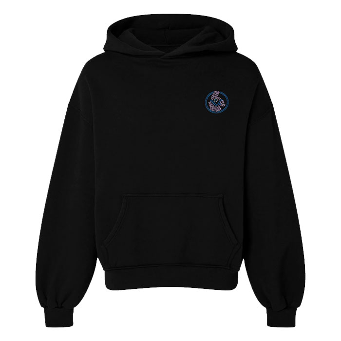 Unisex Black Fortnite Jackpot Loot Llama Back Pattern Hoodie