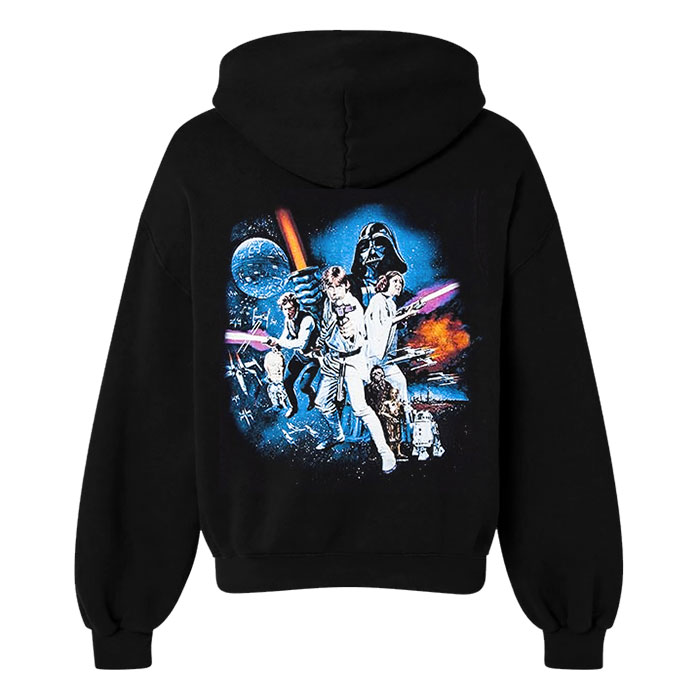 Unisex Star Ward Bold Black & White Print Hoodies