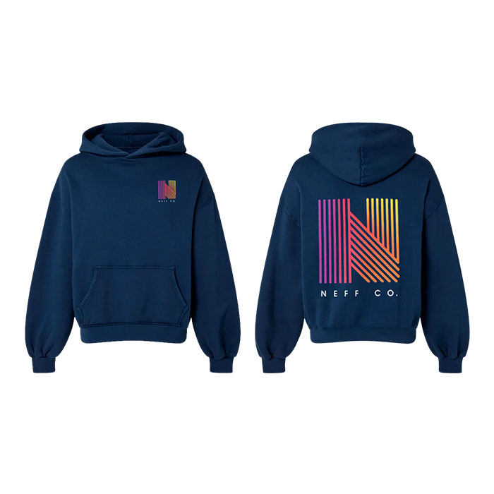 Unisex Classic Blue Neff Co Print Hoodie