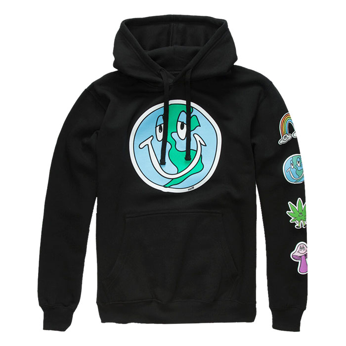 Unisex Black Flourishing Earth Neff Plain Graphic Hoodie