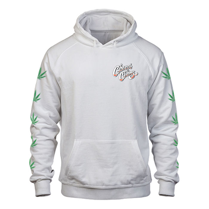 Unisex White Cheech and Chong Classic Hoodie