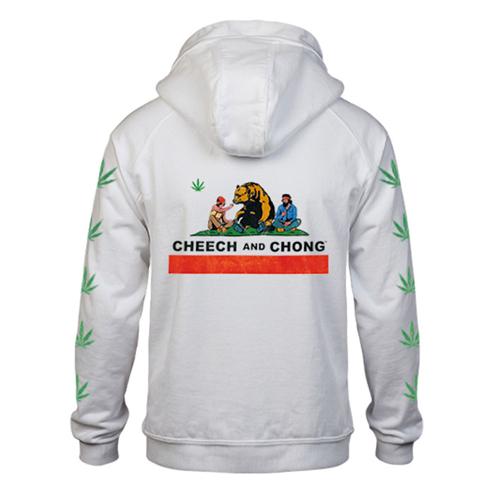 Unisex White Cheech and Chong Classic Hoodie