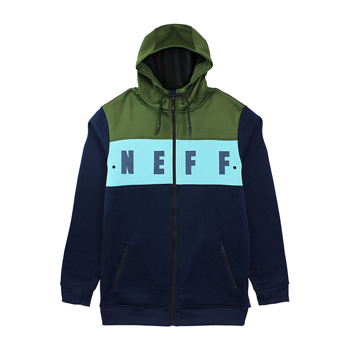 Unisex Green Blue Neff Polyester Premium Zipper