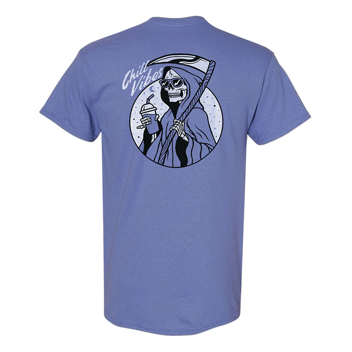 Unisex Blue Grim Reaper Chill Vibe Mad Engine T-Shirt